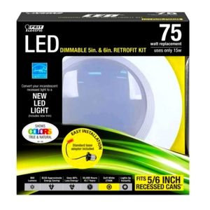 BOGO❤️Feit Electric LEDG2R5675/927 LED Retro 900 Lumens 5 to 6 Inch Recessed Kit